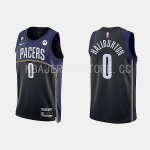 Maillot de Basket #0 Haliburton Pacers 22-23 city Noir Imprimé